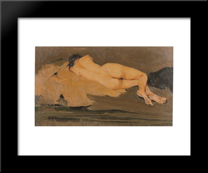 Nude 20x24 Black Modern Wood Framed Art Print Poster by Lytras, Nikolaos