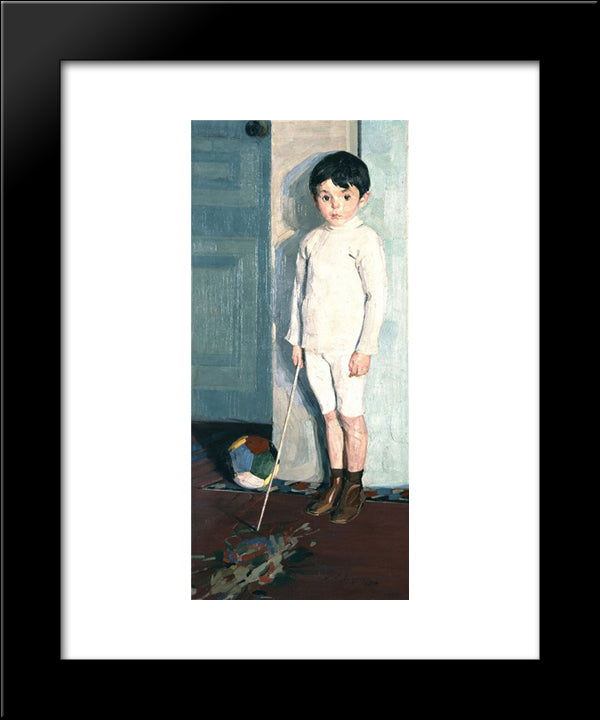 Portrait Of Young K.M 20x24 Black Modern Wood Framed Art Print Poster by Lytras, Nikolaos