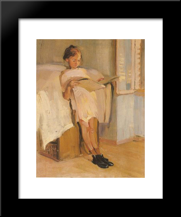 Reading 20x24 Black Modern Wood Framed Art Print Poster by Lytras, Nikolaos