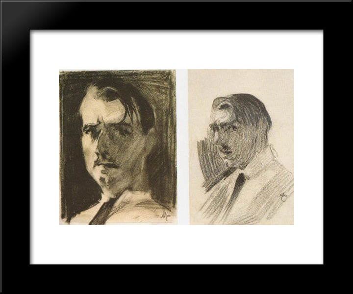 Self Portraits 20x24 Black Modern Wood Framed Art Print Poster by Lytras, Nikolaos