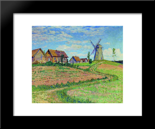 Balinovo. Landscape 20x24 Black Modern Wood Framed Art Print Poster by Bogdanov Belsky, Nikolay