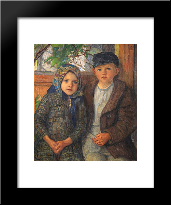 Models 20x24 Black Modern Wood Framed Art Print Poster by Bogdanov Belsky, Nikolay