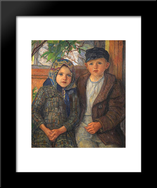 Models 20x24 Black Modern Wood Framed Art Print Poster by Bogdanov Belsky, Nikolay
