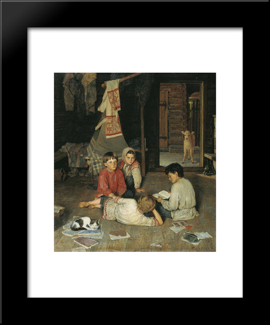 New Fairy Tale 20x24 Black Modern Wood Framed Art Print Poster by Bogdanov Belsky, Nikolay