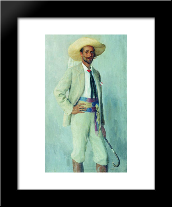 Portrait Of A.Gorchakov 20x24 Black Modern Wood Framed Art Print Poster by Bogdanov Belsky, Nikolay