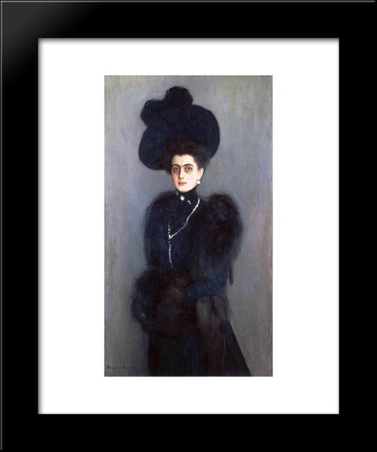Portrait Of M.Ambelek-Lazareva 20x24 Black Modern Wood Framed Art Print Poster by Bogdanov Belsky, Nikolay