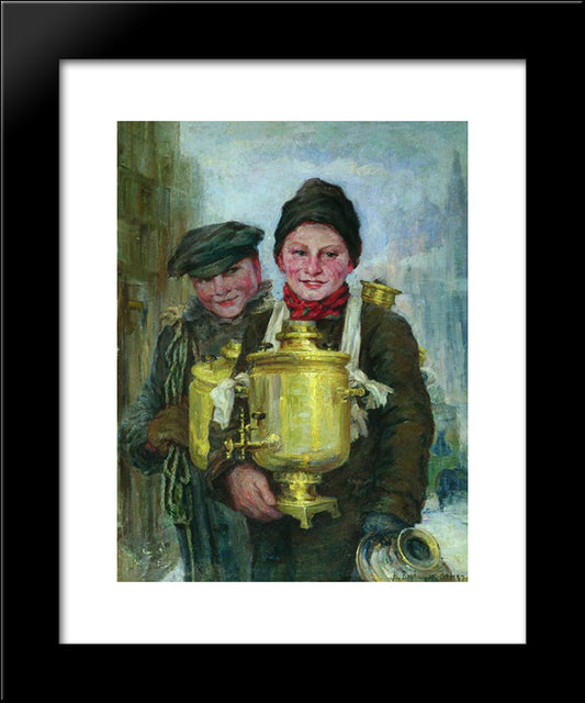 Sbitenshchiks 20x24 Black Modern Wood Framed Art Print Poster by Bogdanov Belsky, Nikolay