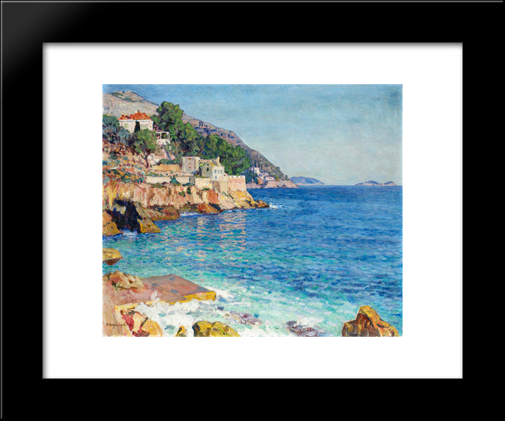 Southern Seascape 20x24 Black Modern Wood Framed Art Print Poster by Bogdanov Belsky, Nikolay