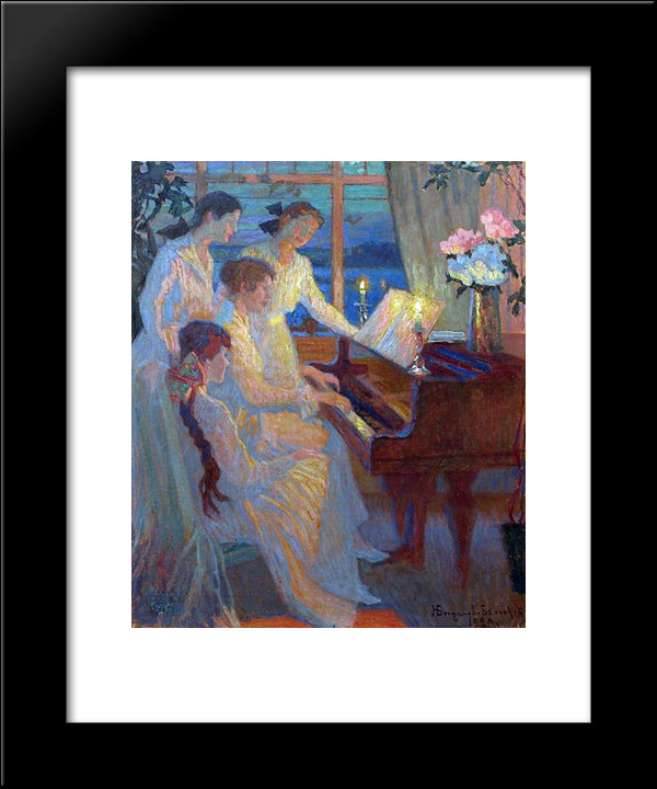 Symphony 20x24 Black Modern Wood Framed Art Print Poster by Bogdanov Belsky, Nikolay