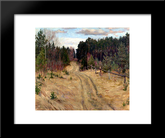 Woodland Path 20x24 Black Modern Wood Framed Art Print Poster by Bogdanov Belsky, Nikolay