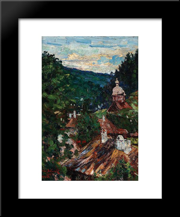 Agapia Valley 20x24 Black Modern Wood Framed Art Print Poster by Bancila, Octav