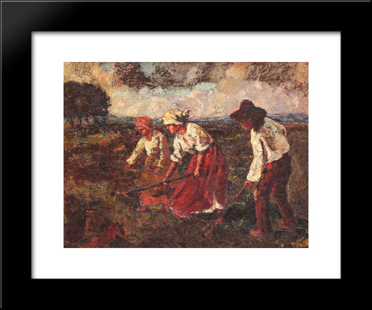 Agricultural Labour 20x24 Black Modern Wood Framed Art Print Poster by Bancila, Octav