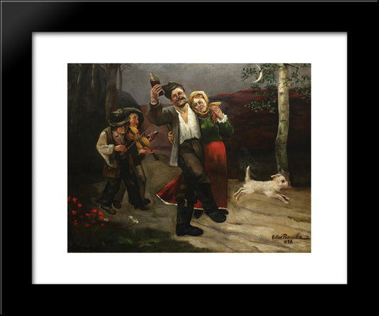 End Of Leave 20x24 Black Modern Wood Framed Art Print Poster by Bancila, Octav