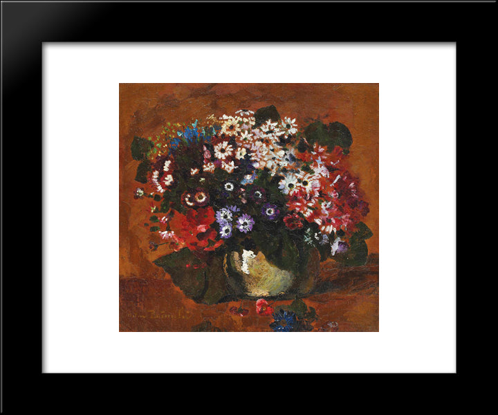 Field Flowers 20x24 Black Modern Wood Framed Art Print Poster by Bancila, Octav
