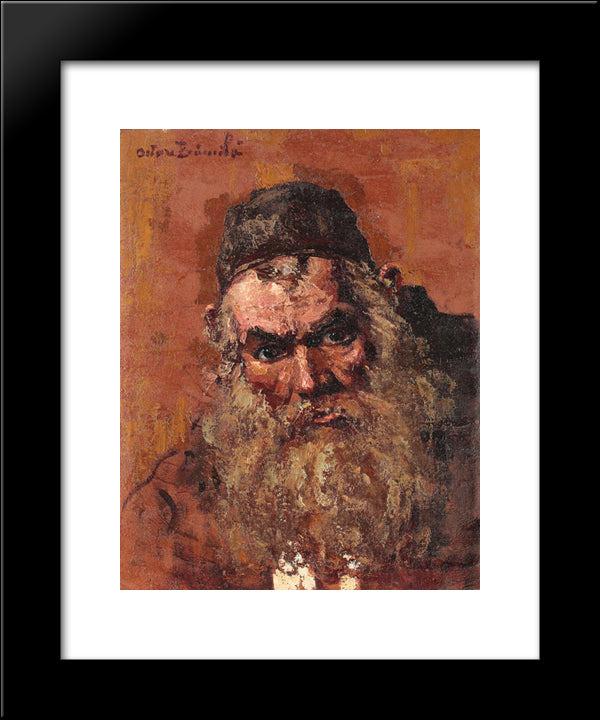 Jewish Portrait 20x24 Black Modern Wood Framed Art Print Poster by Bancila, Octav