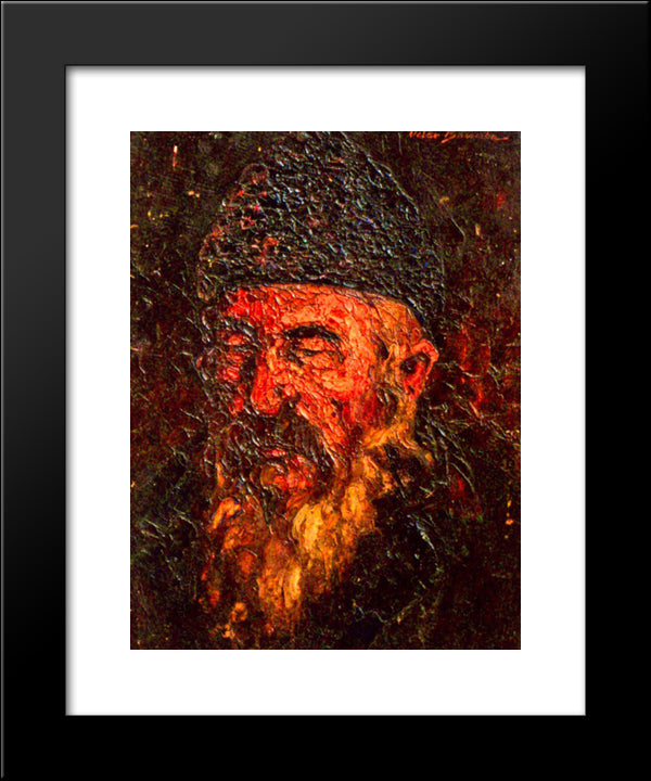 Old Man 20x24 Black Modern Wood Framed Art Print Poster by Bancila, Octav