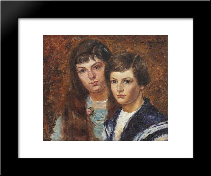 The Children Of The Painter 20x24 Black Modern Wood Framed Art Print Poster by Bancila, Octav