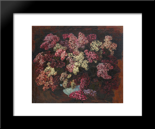 Vase With Lilac 20x24 Black Modern Wood Framed Art Print Poster by Bancila, Octav