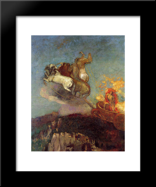 Apollo'S Chariot 20x24 Black Modern Wood Framed Art Print Poster by Redon, Odilon