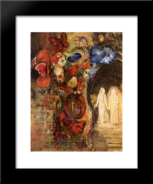 Apparition 20x24 Black Modern Wood Framed Art Print Poster by Redon, Odilon