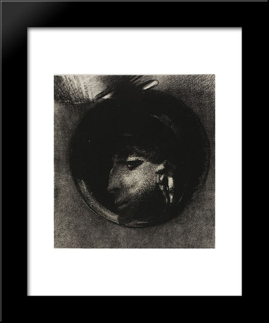 Auricular Cell 20x24 Black Modern Wood Framed Art Print Poster by Redon, Odilon