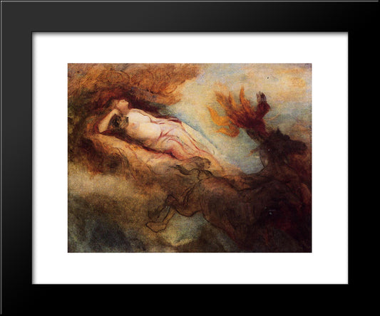 Aurora 20x24 Black Modern Wood Framed Art Print Poster by Redon, Odilon