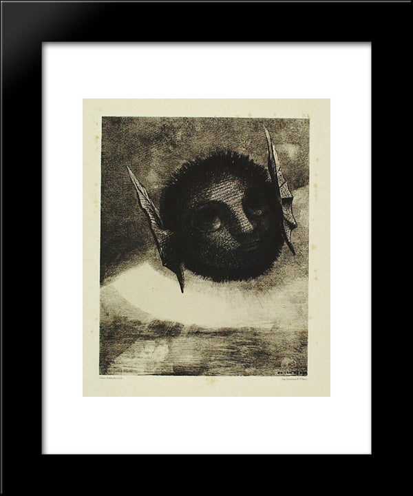 Gnome 20x24 Black Modern Wood Framed Art Print Poster by Redon, Odilon