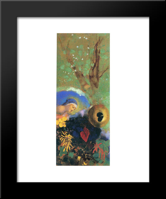 Homage To Leonardo Da Vinci 20x24 Black Modern Wood Framed Art Print Poster by Redon, Odilon