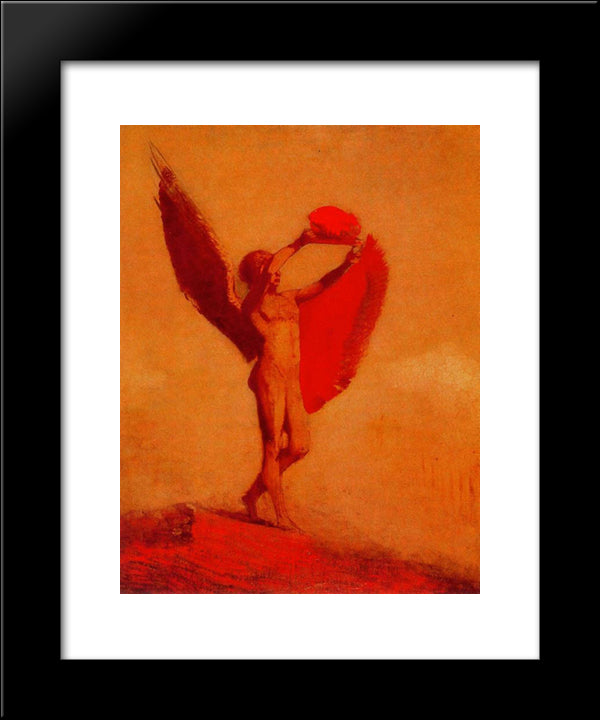 Icarus 20x24 Black Modern Wood Framed Art Print Poster by Redon, Odilon