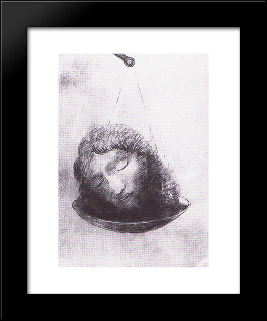 In The Balance 20x24 Black Modern Wood Framed Art Print Poster by Redon, Odilon