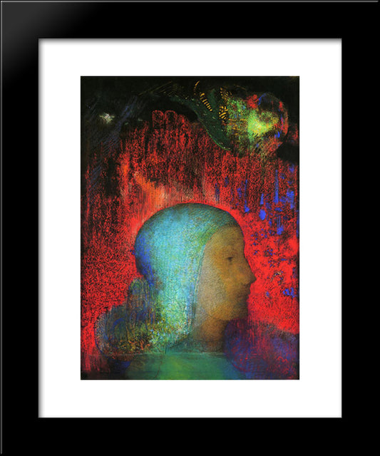 Joan Of Arc 20x24 Black Modern Wood Framed Art Print Poster by Redon, Odilon