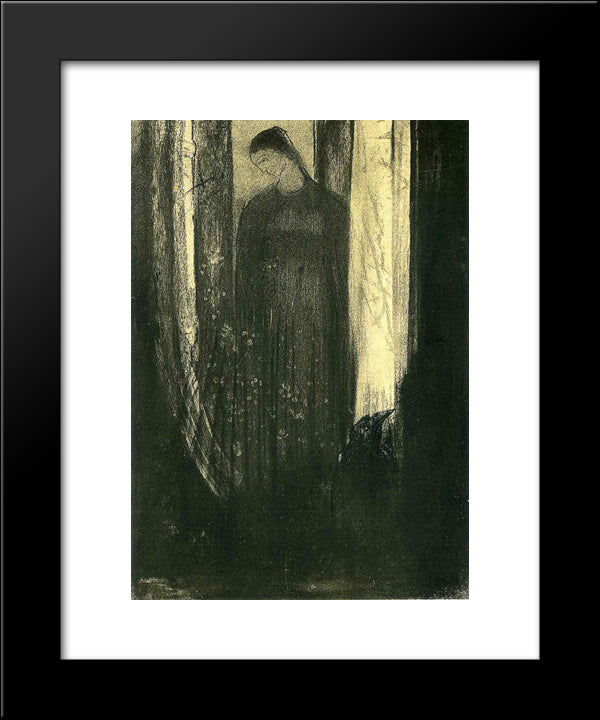 Lenore 20x24 Black Modern Wood Framed Art Print Poster by Redon, Odilon