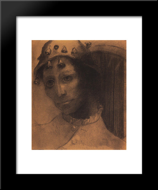 Madness 20x24 Black Modern Wood Framed Art Print Poster by Redon, Odilon