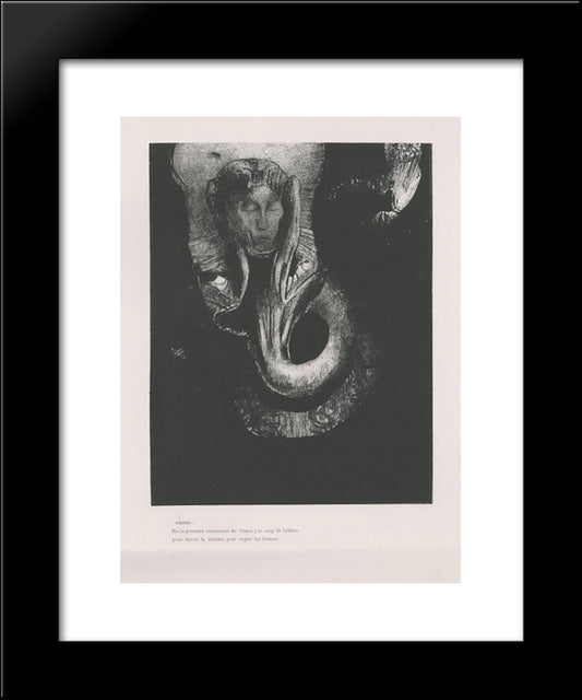 Oannes I, The First Consciousness Of Chaos, Arose From The Abyss That I Might Harden Matter, And Give Law Unto Forms (Plate 14) 20x24 Black Modern Wood Framed Art Print Poster by Redon, Odilon