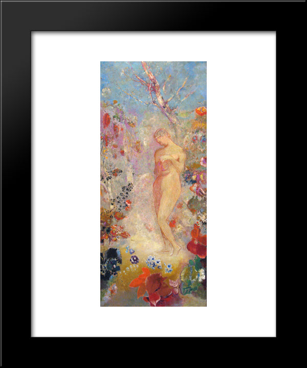 Pandora 20x24 Black Modern Wood Framed Art Print Poster by Redon, Odilon