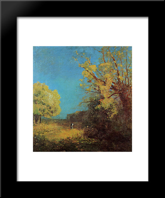 Peyrelebade Landscape 20x24 Black Modern Wood Framed Art Print Poster by Redon, Odilon