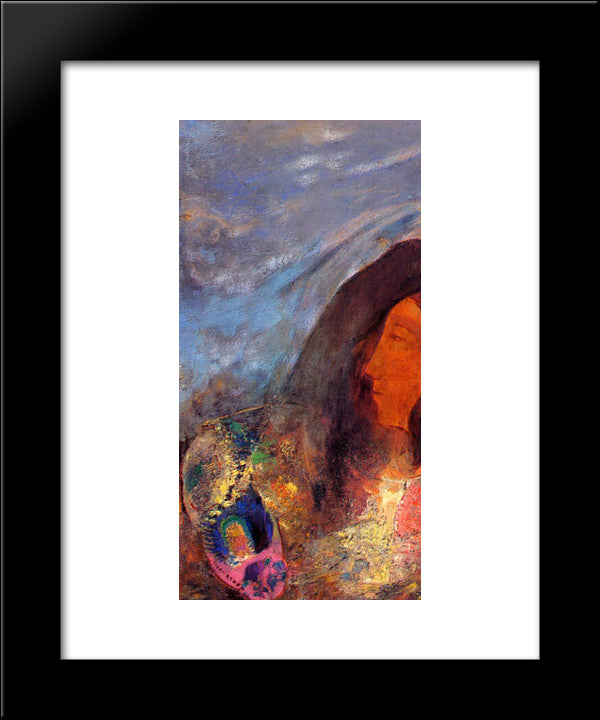 Poet'S Dream 20x24 Black Modern Wood Framed Art Print Poster by Redon, Odilon