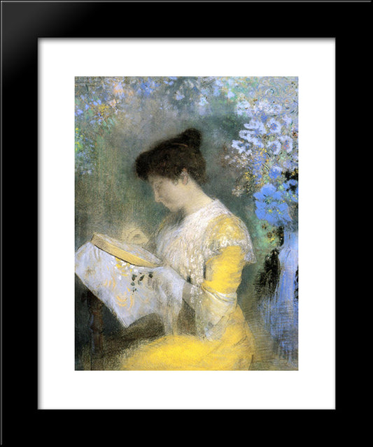 Portrait Of Madame Arthur Fontaine 20x24 Black Modern Wood Framed Art Print Poster by Redon, Odilon