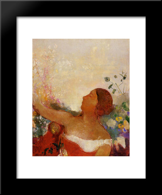 Predistined Child 20x24 Black Modern Wood Framed Art Print Poster by Redon, Odilon