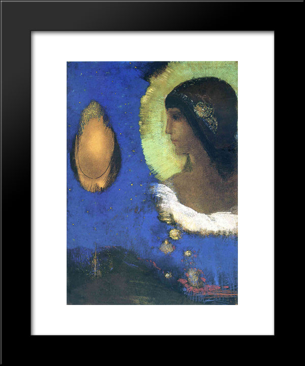 Sita 20x24 Black Modern Wood Framed Art Print Poster by Redon, Odilon