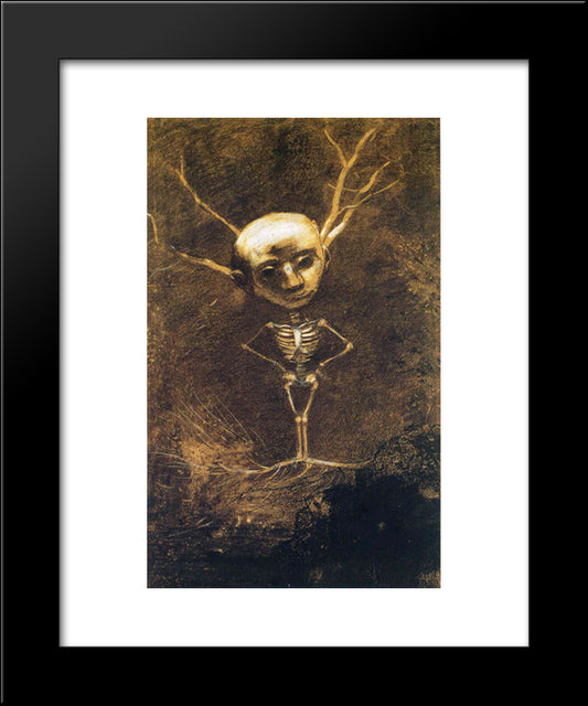 Spirit Of The Forest 20x24 Black Modern Wood Framed Art Print Poster by Redon, Odilon
