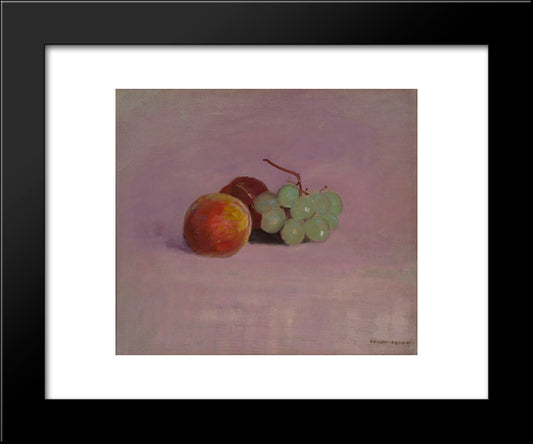 Still Life 20x24 Black Modern Wood Framed Art Print Poster by Redon, Odilon