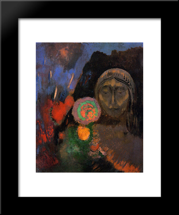 Still Life - The Dream 20x24 Black Modern Wood Framed Art Print Poster by Redon, Odilon