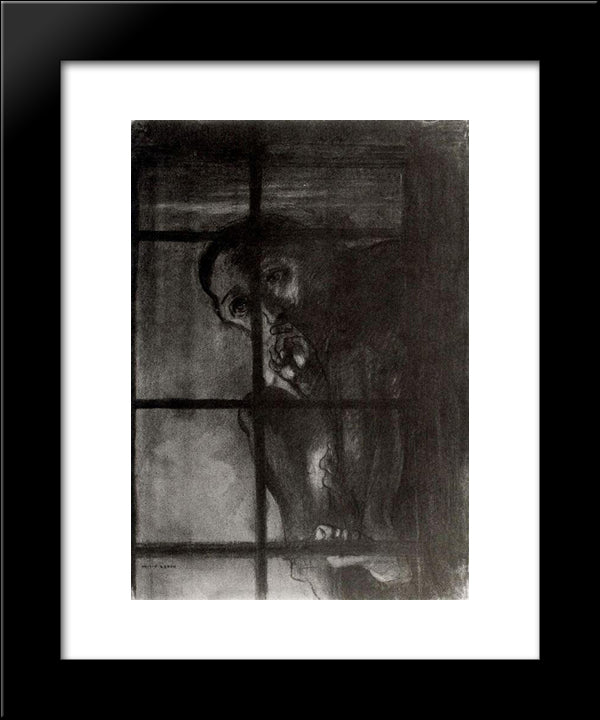 The Accused 20x24 Black Modern Wood Framed Art Print Poster by Redon, Odilon