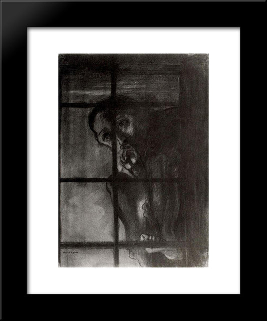 The Accused 20x24 Black Modern Wood Framed Art Print Poster by Redon, Odilon