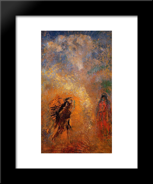 The Apparition 20x24 Black Modern Wood Framed Art Print Poster by Redon, Odilon