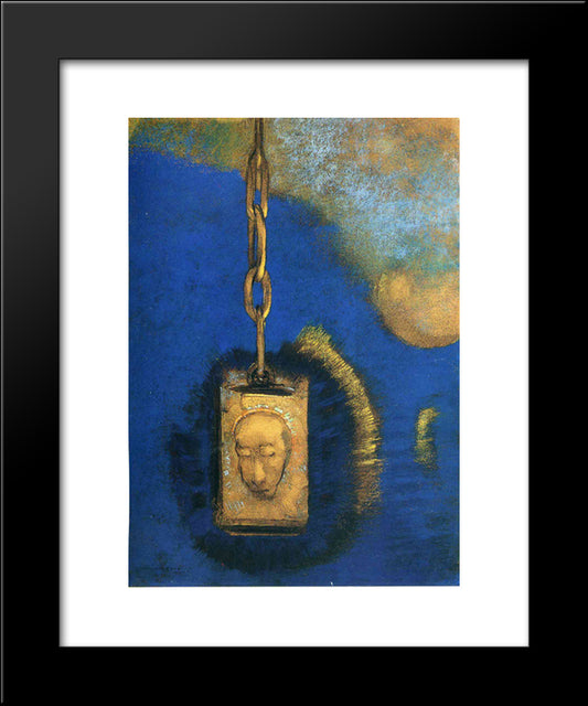 The Beacon 20x24 Black Modern Wood Framed Art Print Poster by Redon, Odilon