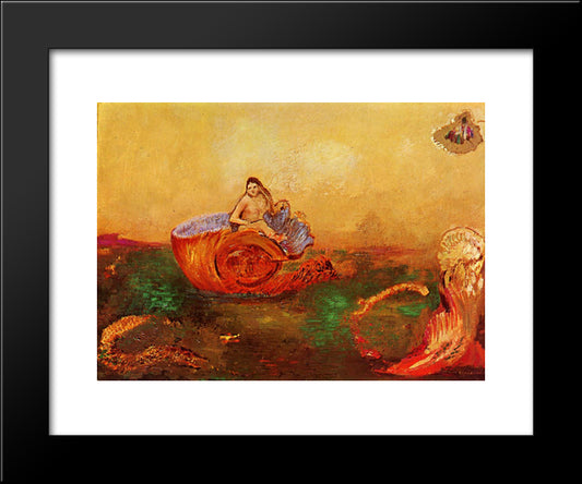 The Birth Of Venus 20x24 Black Modern Wood Framed Art Print Poster by Redon, Odilon