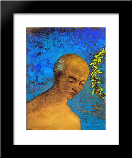 The Crown 20x24 Black Modern Wood Framed Art Print Poster by Redon, Odilon