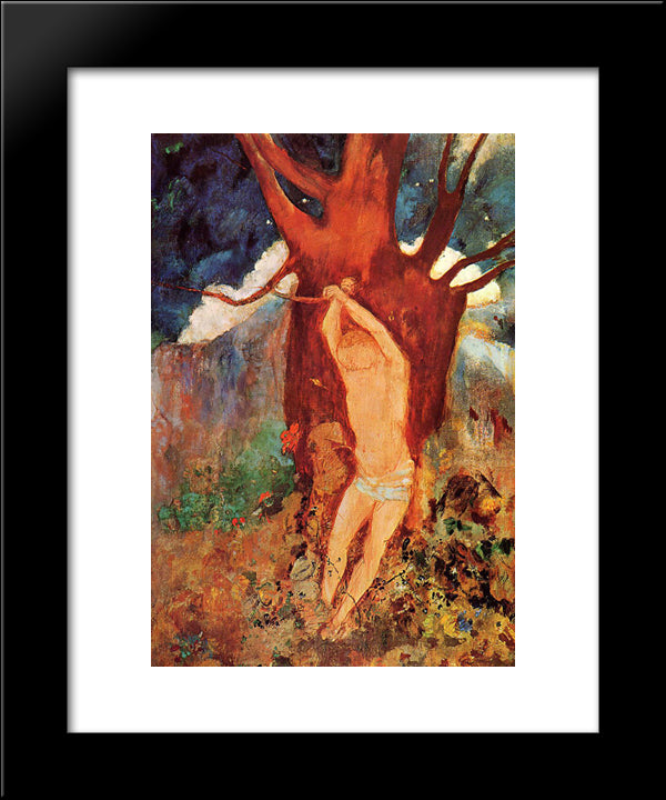 The Martyrdom Of Saint Sebastian 20x24 Black Modern Wood Framed Art Print Poster by Redon, Odilon